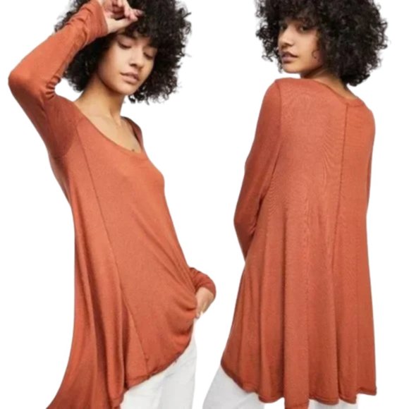 FREE PEOPLE January Tee Top in Sienna NWT - Picture 2 of 10